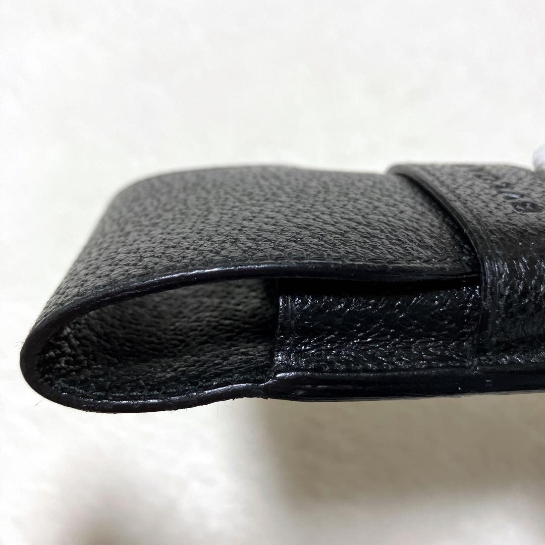 BVLGARI ブルガリ　レザー　ペンケース　ブラック　黒　本革　ロゴ　筆記用具