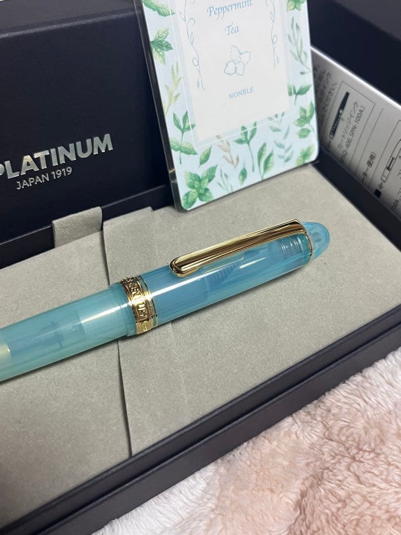 ☆限定 新品未使用 ノンブル ペパーミントティー 万年筆 ニブF 細字☆