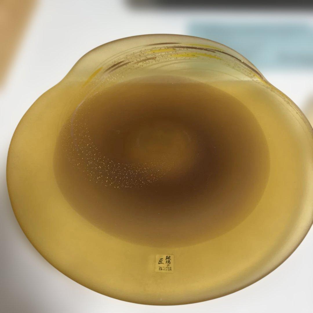 玻璃の匠 山下富生 マルティガラス硝子皿×2