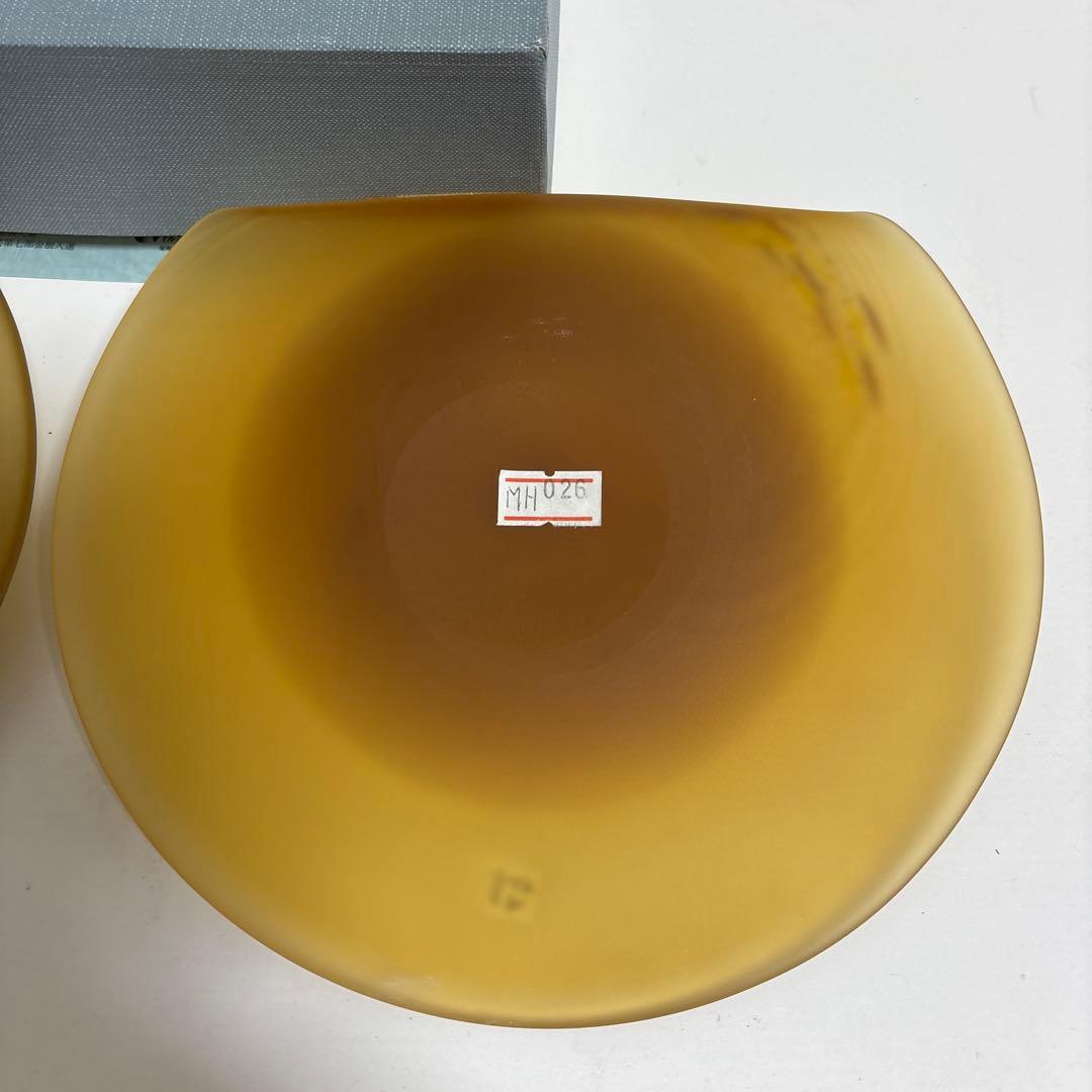 玻璃の匠 山下富生 マルティガラス硝子皿×2