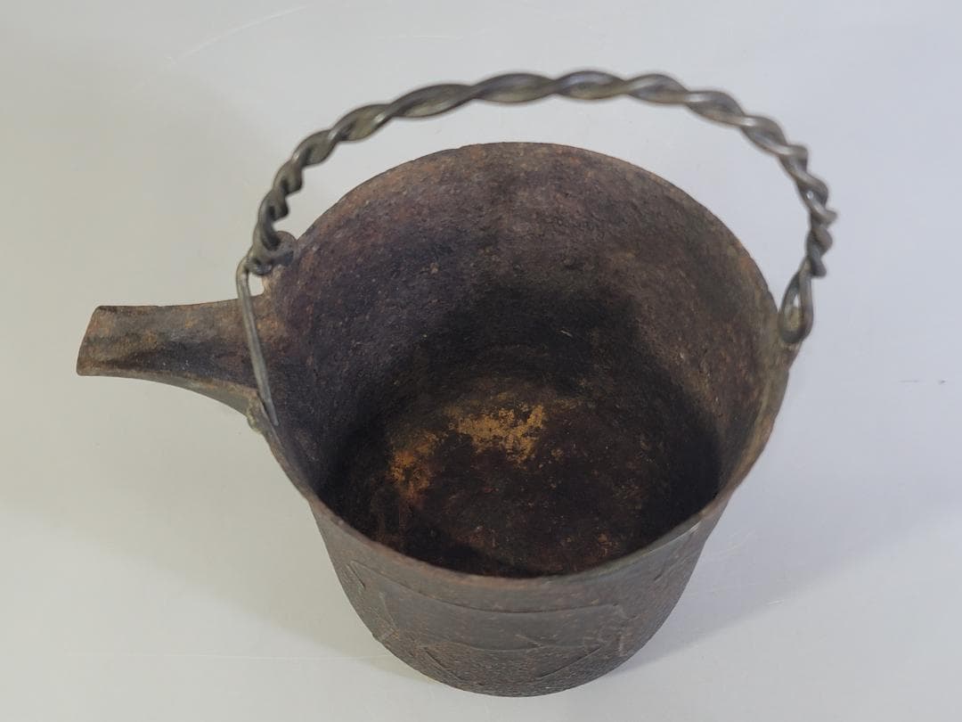 tsurushima専用 古鉄 鹿地紋 注瓶 古美術 DT318