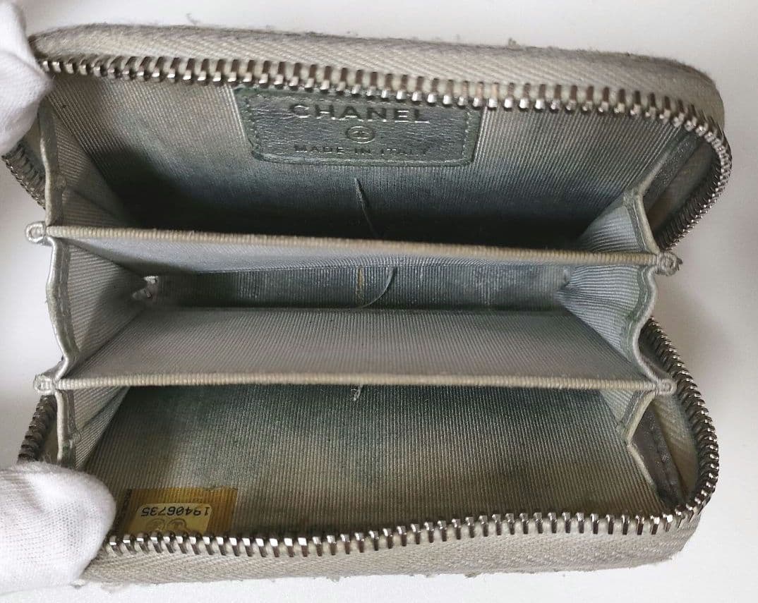 ANP17 シャネル マトラッセ ケース 小銭入れ シルバー金具
