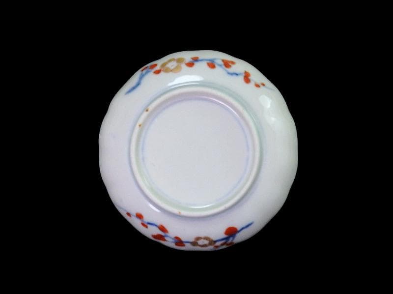 古伊万里　色絵　獅子に牡丹　梅に鶯の図　４寸皿　５枚　C233AS-fbsy