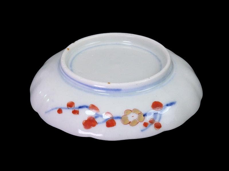 古伊万里　色絵　獅子に牡丹　梅に鶯の図　４寸皿　５枚　C233AS-fbsy