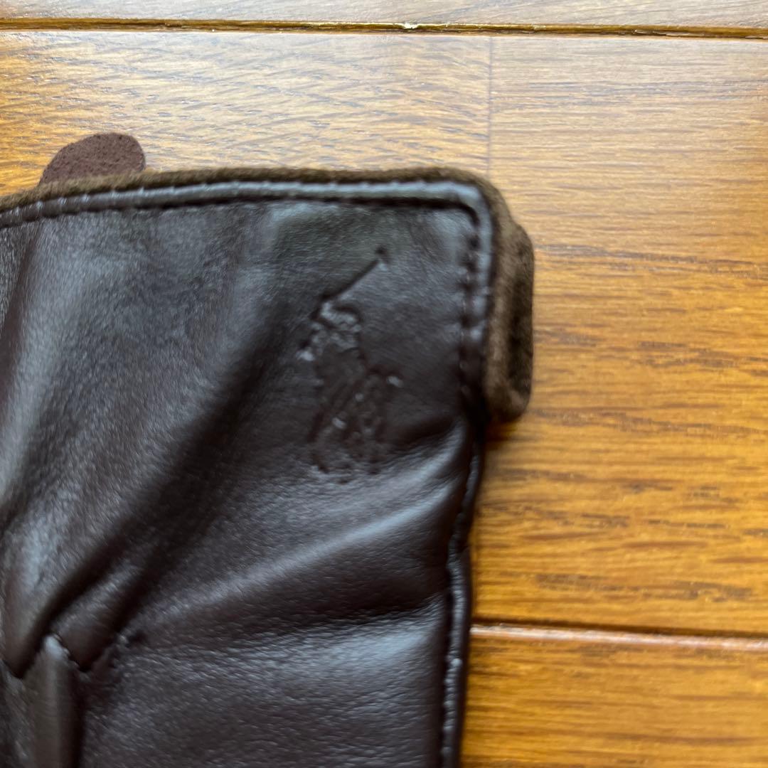 Polo by Ralph Lauren ブラウンレザー手袋