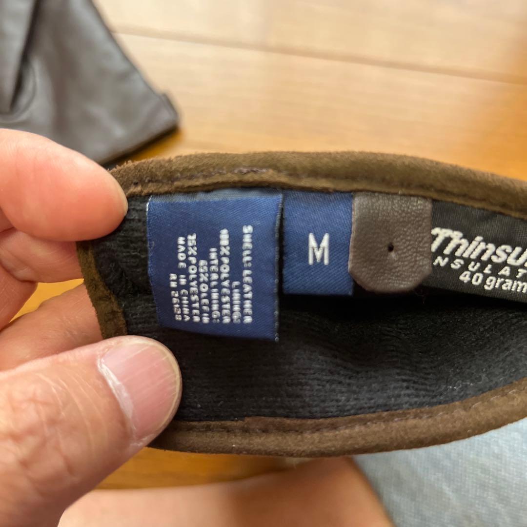 Polo by Ralph Lauren ブラウンレザー手袋