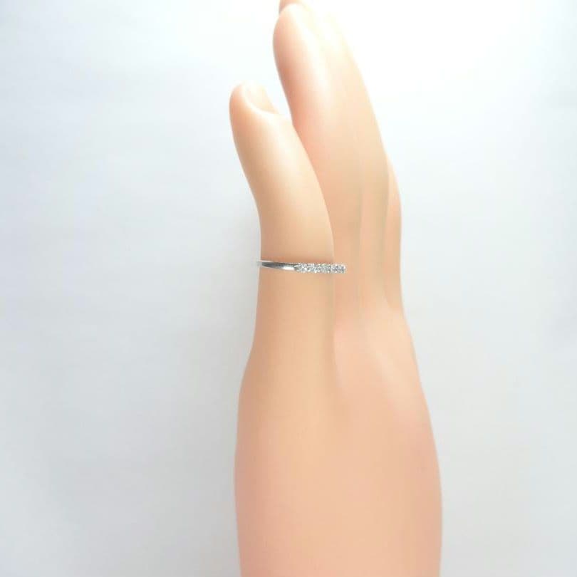 0.20ct　ダイヤモンド　ハーフエタニティ　リング　プラチナ