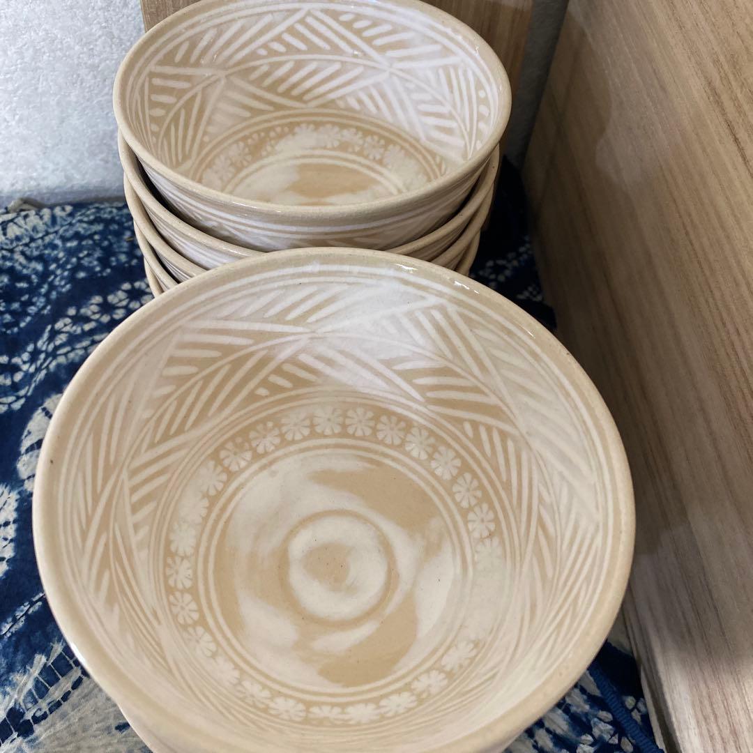 浅見五祥　三島数茶碗　十客　茶道具