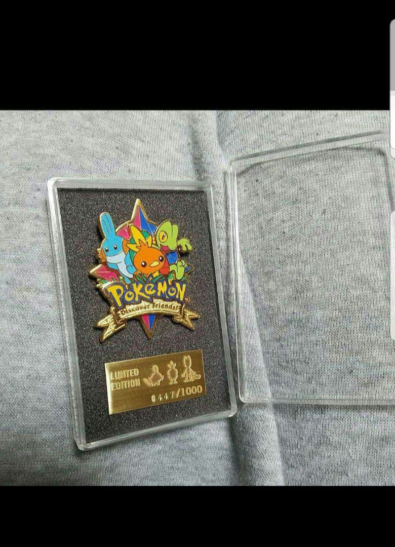 ポケモンセンター　ピンズ　リミテッド　アチャモ　キモリ　ミズゴロウ　ピンバッジ