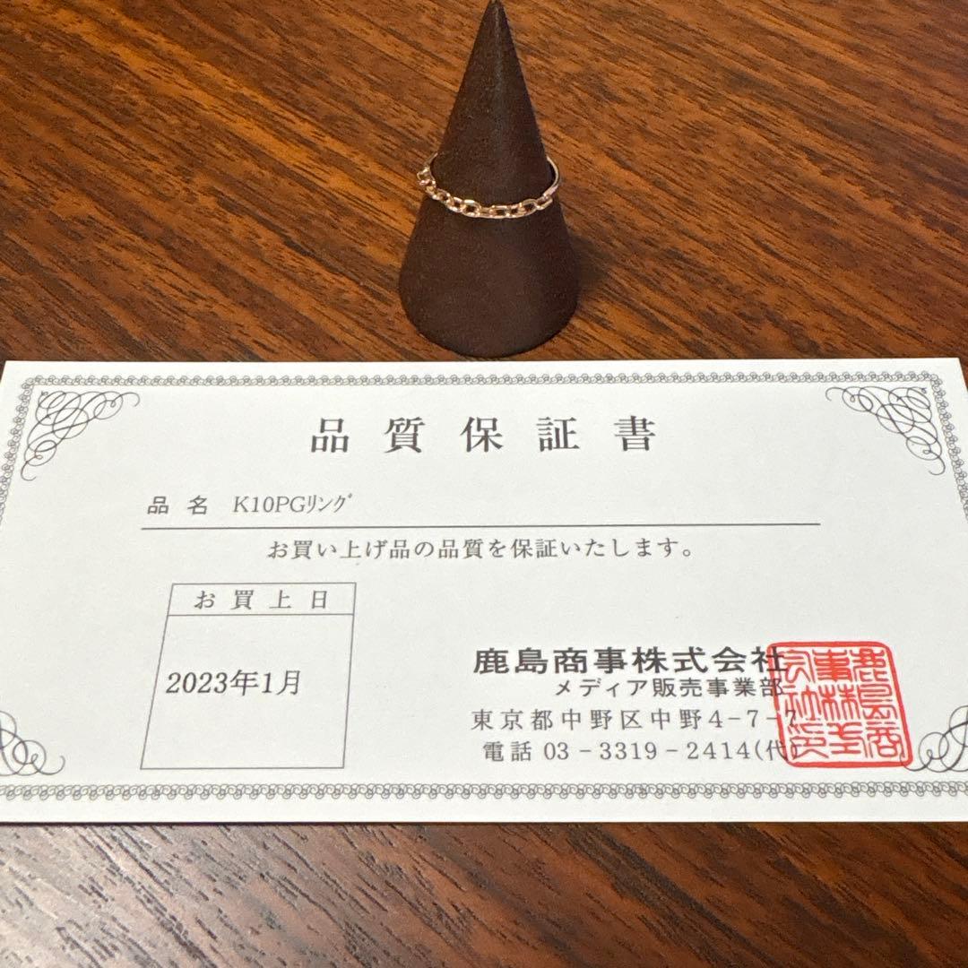K10 PG チェーンモチーフ 地金リング　10号