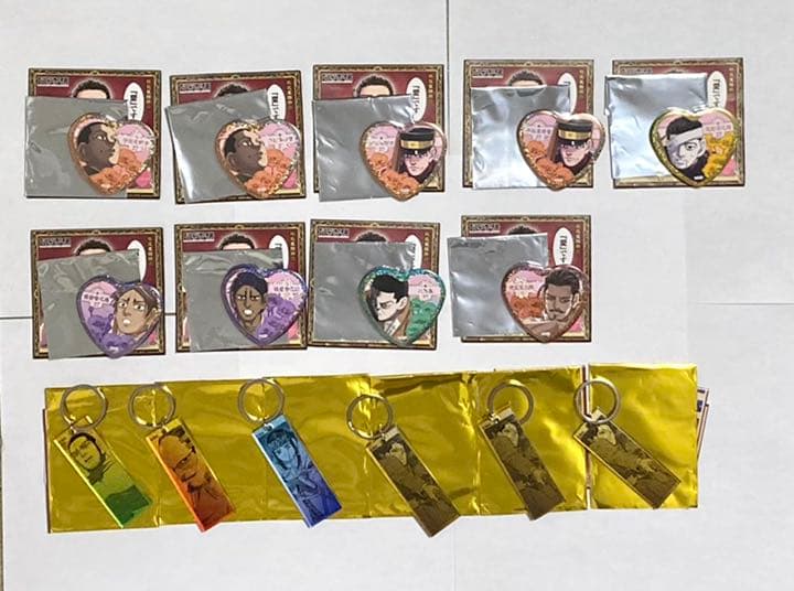 ゴールデンカムイ展　メタリックアクリルキーホルダー　ハート缶バッジ　尾形　定価