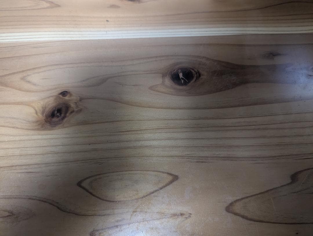 【一枚天板の昇降デスク】かなでもの 天然杉デスク 140cm×80cm