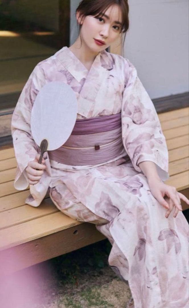 herlipto 花柄浴衣　帯セット