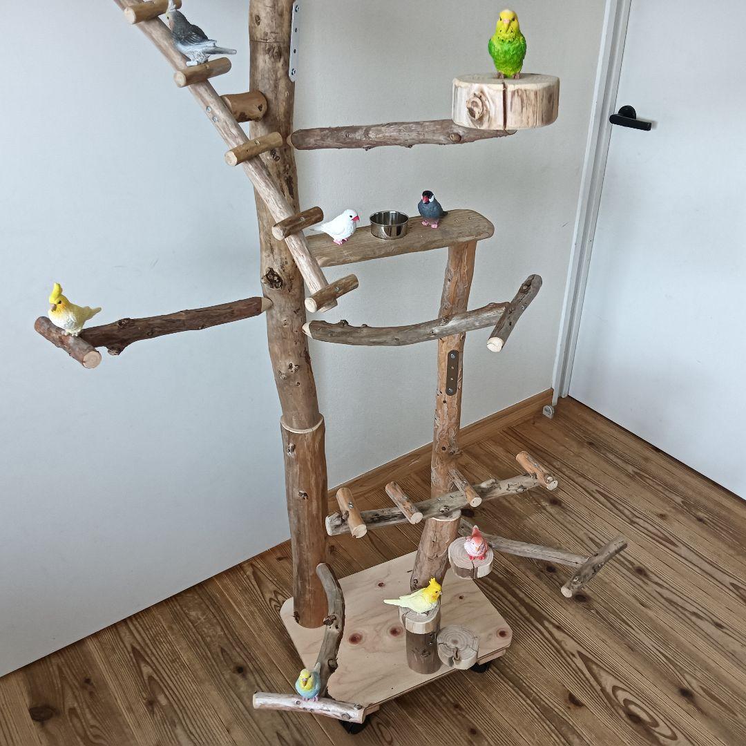 な バードアスレチックジム大型 天然木 自然木 流木 インコ おもちゃ