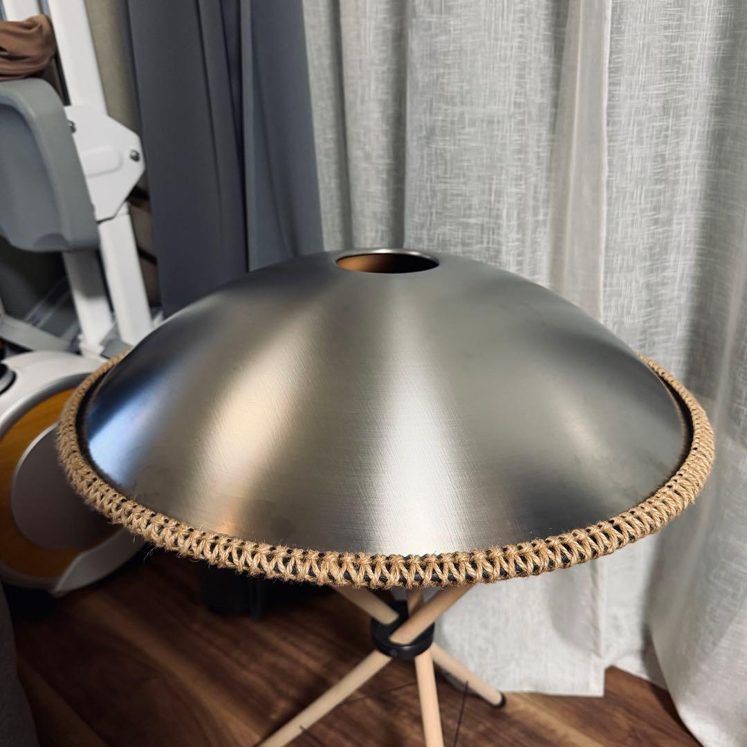 ハンドパン 10音 Dマイナー 約56cm ステンレス製 ケース・スタンド付