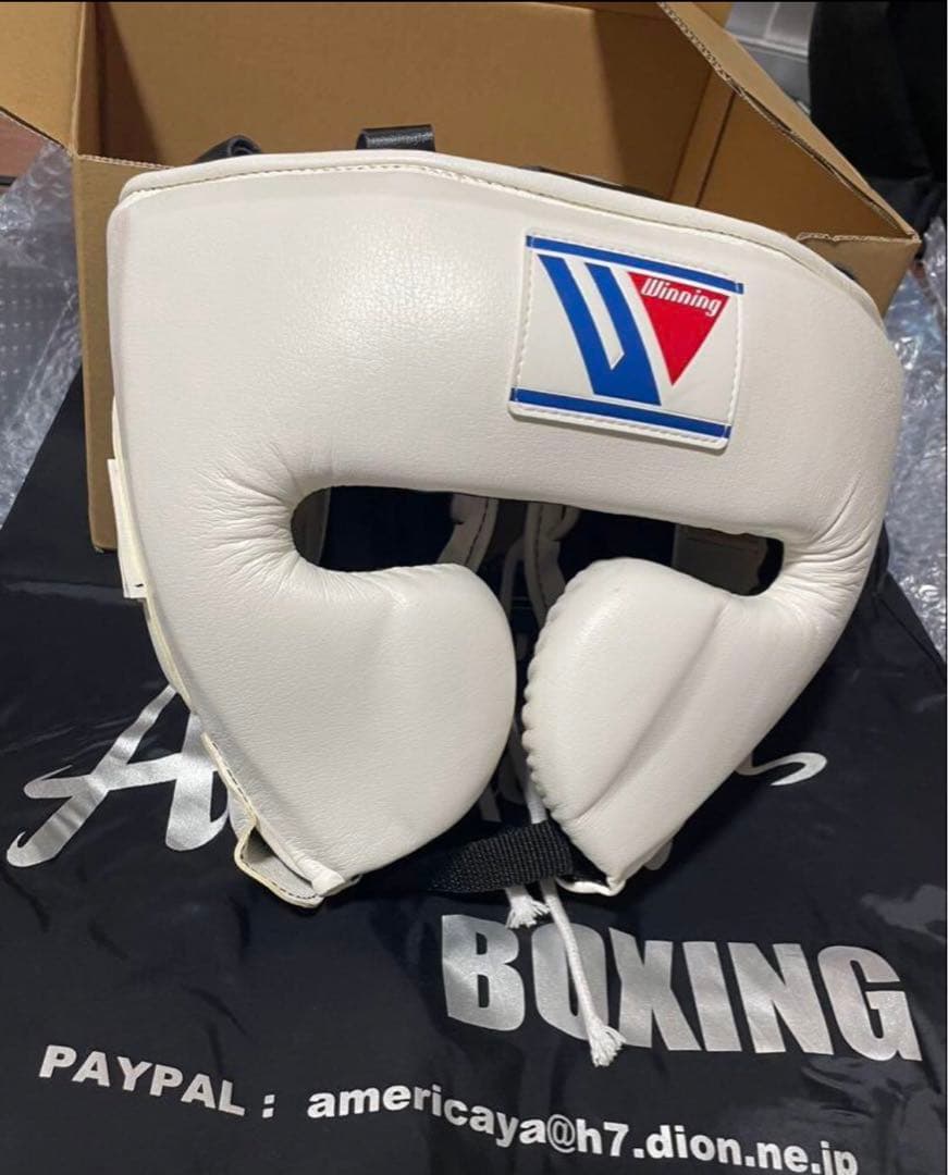 winning ウイニングヘッドギア　白Mサイズ