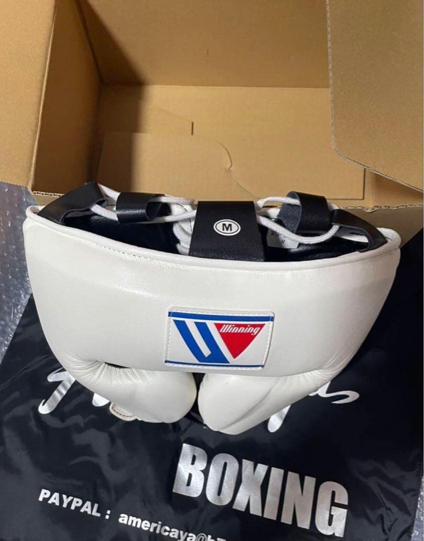 winning ウイニングヘッドギア　白Mサイズ