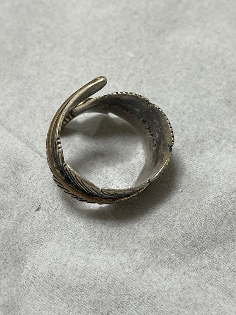 作家 H. MACE フェザー リング シルバー925 Sterling