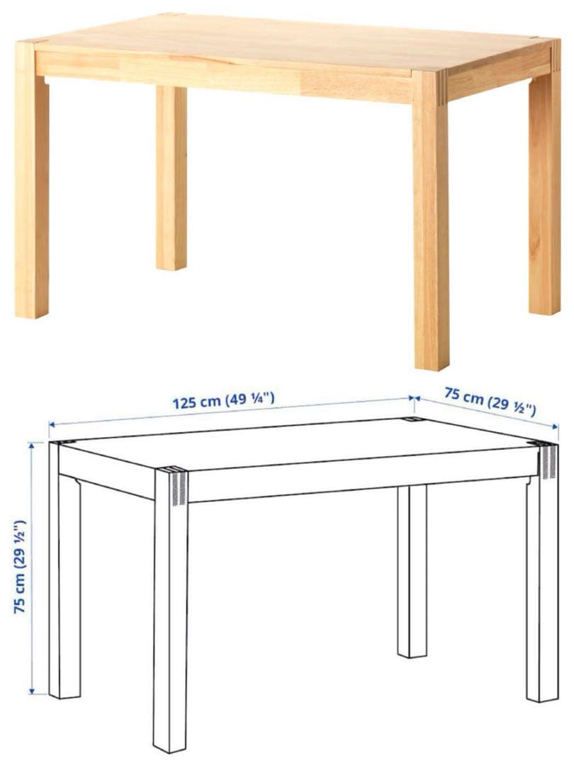 極美品IKEA木製ダイニングテーブルNORDBYイケア北欧無印良品ボーコンセプト