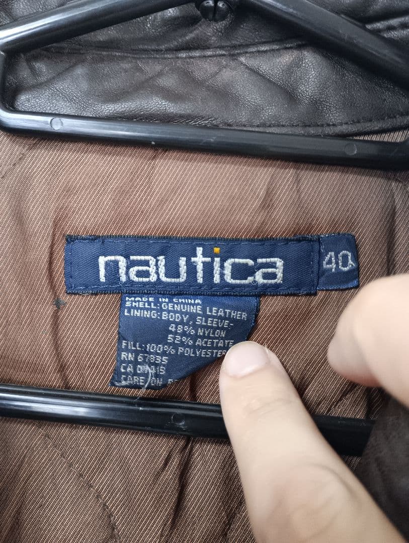 ノーティカ　ダークブラウン レザージャケット