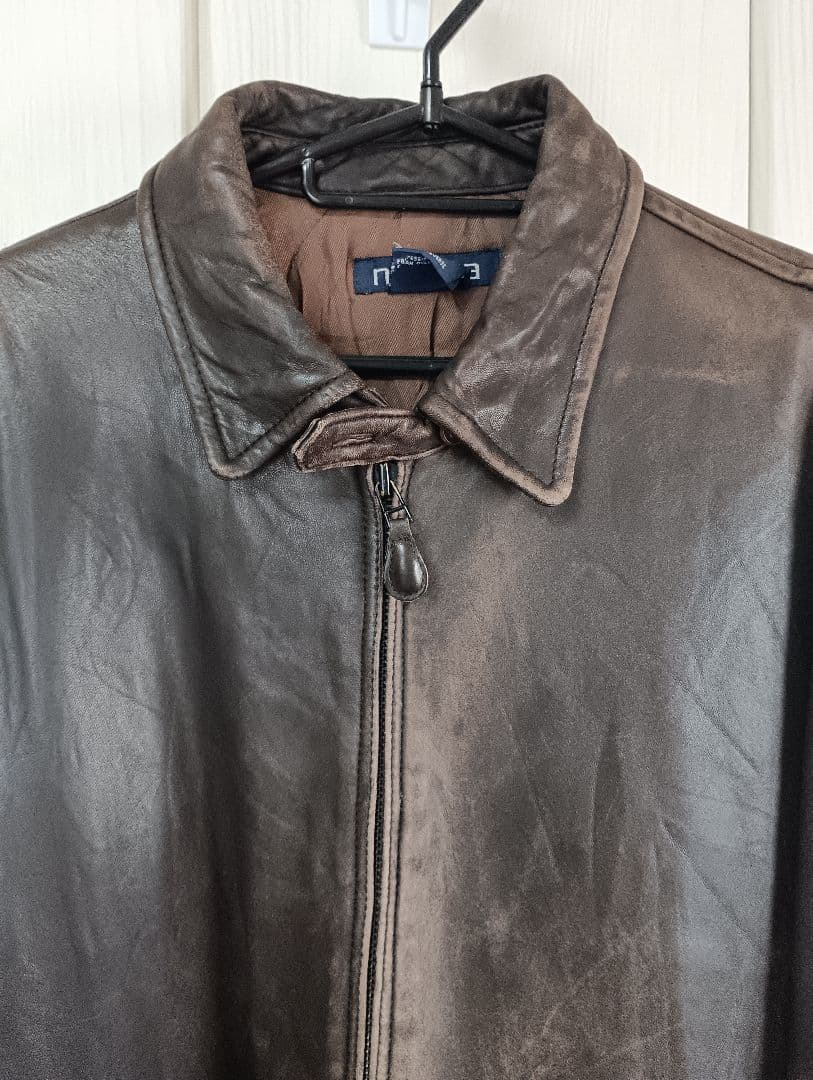 ノーティカ　ダークブラウン レザージャケット