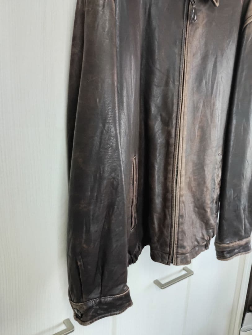 ノーティカ　ダークブラウン レザージャケット