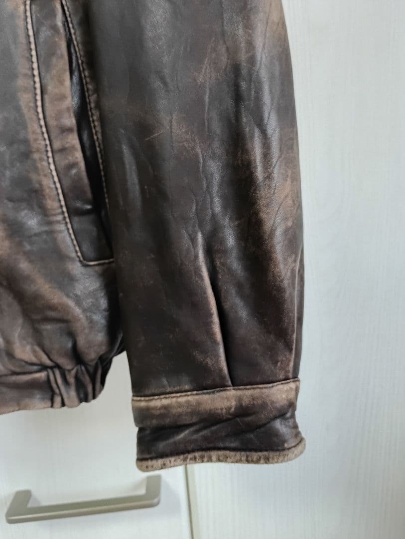 ノーティカ　ダークブラウン レザージャケット