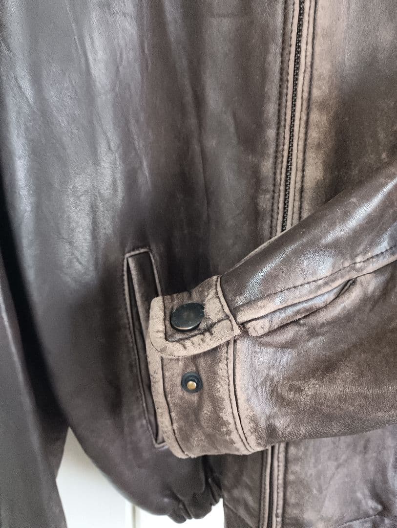 ノーティカ　ダークブラウン レザージャケット