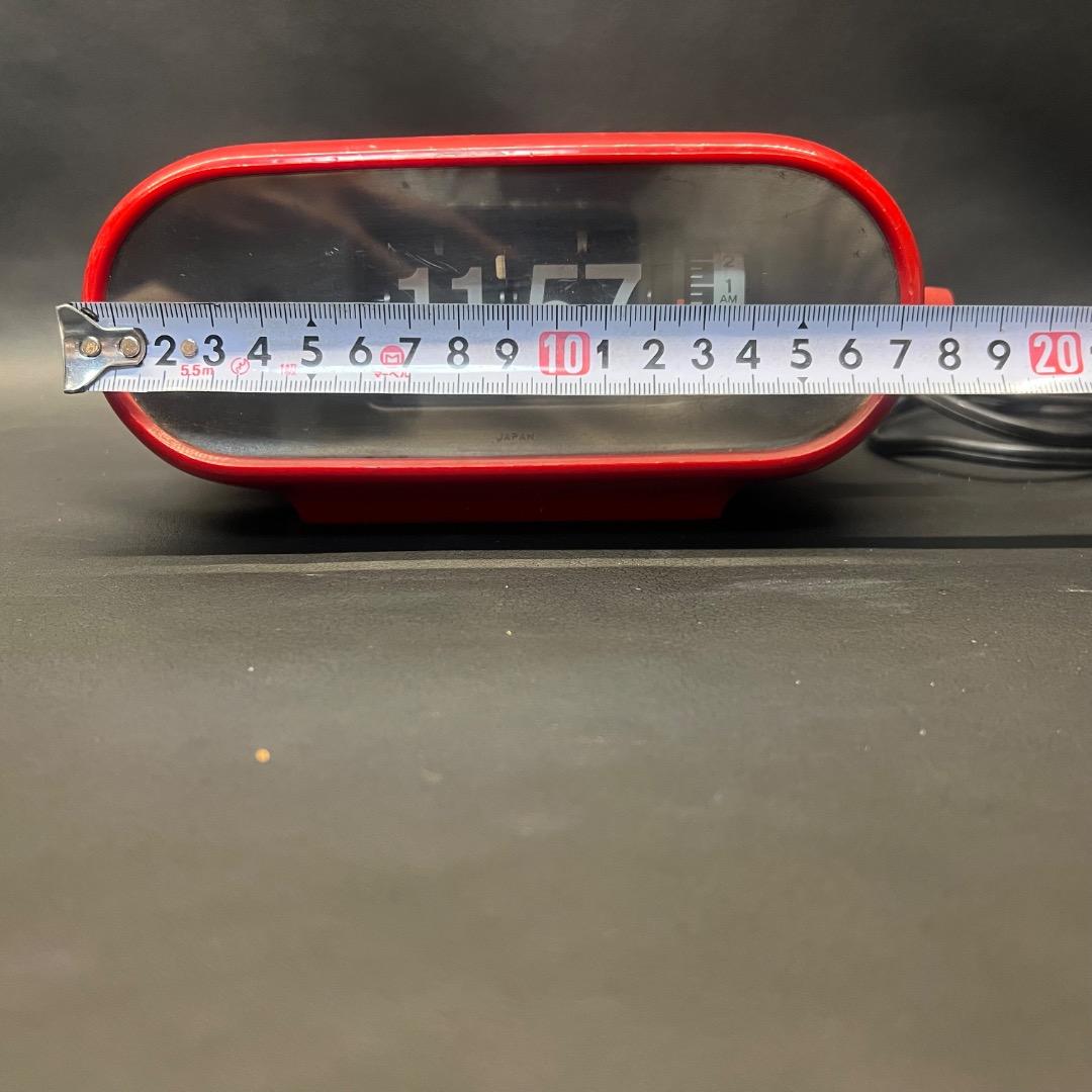 〇Nc左1067 昭和レトロ SEIKO パタパタ時計 DP665 レッド