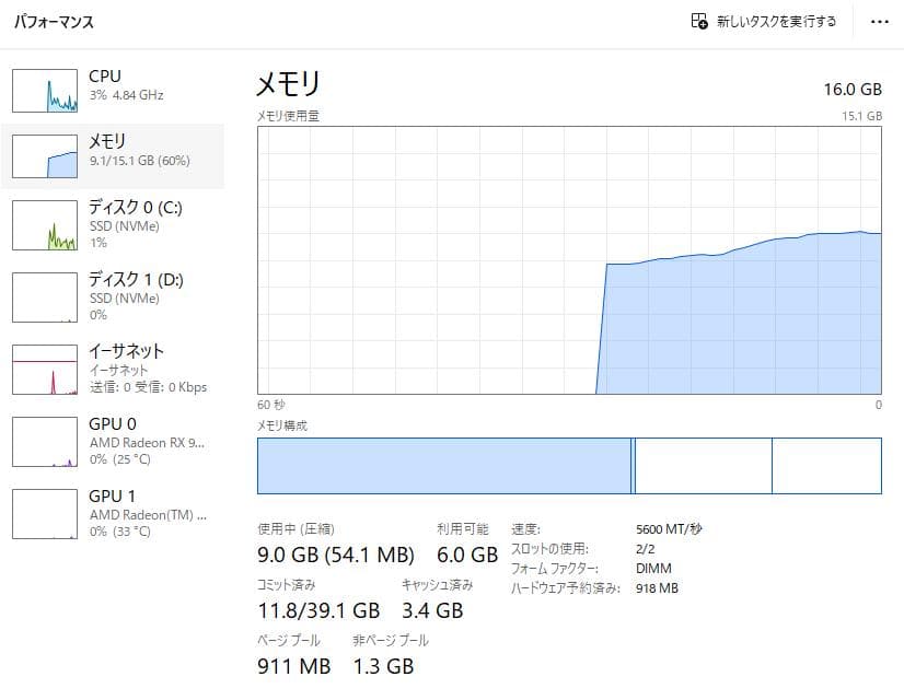 Samsung メモリ DDR5-5600 16GB(8GBx2) シルバー