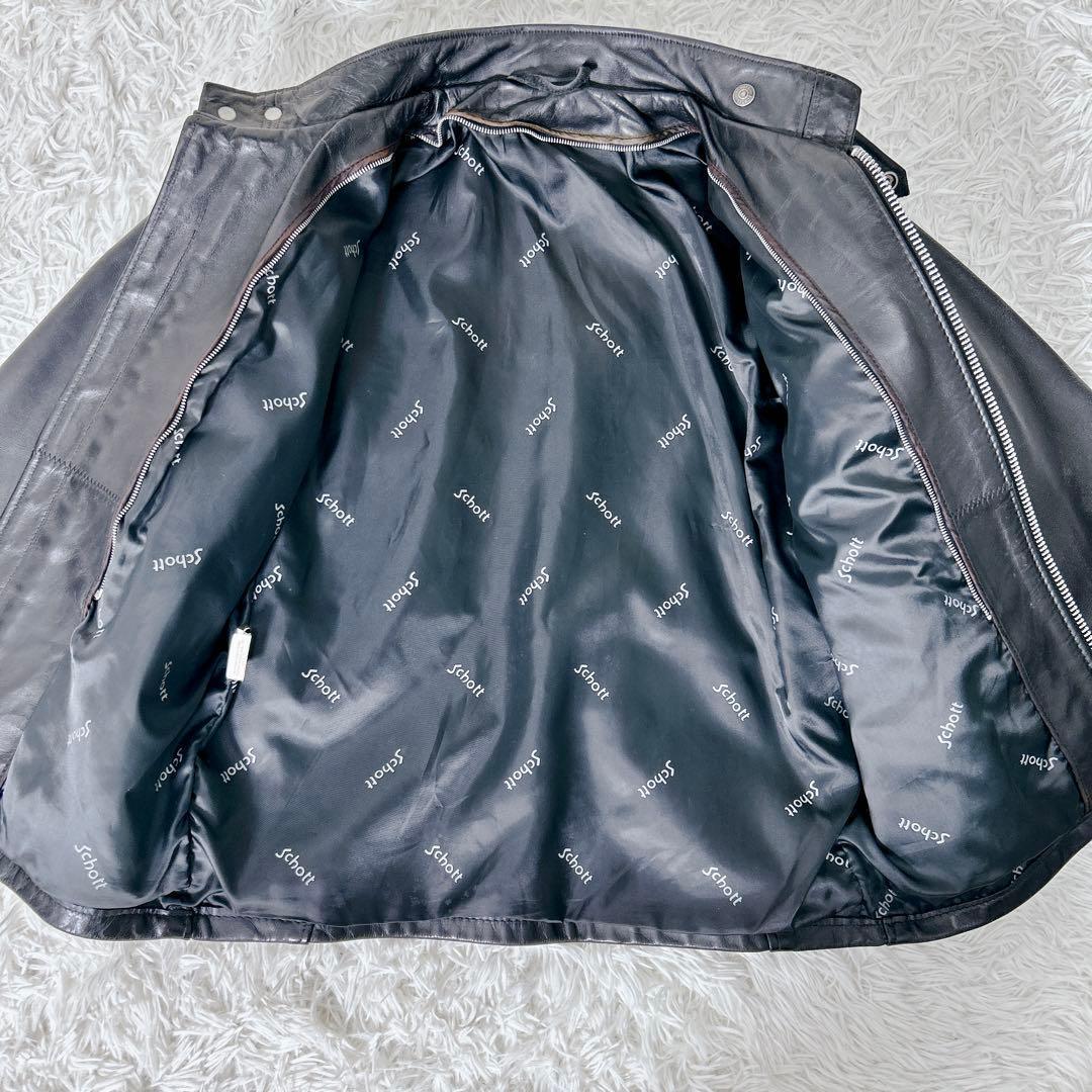 【米国製】Schott 641SP シングルライダース 40 ボアライナー付　L