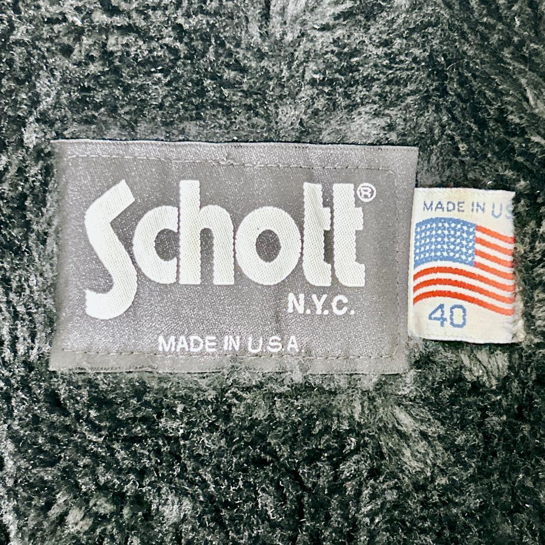 【米国製】Schott 641SP シングルライダース 40 ボアライナー付　L