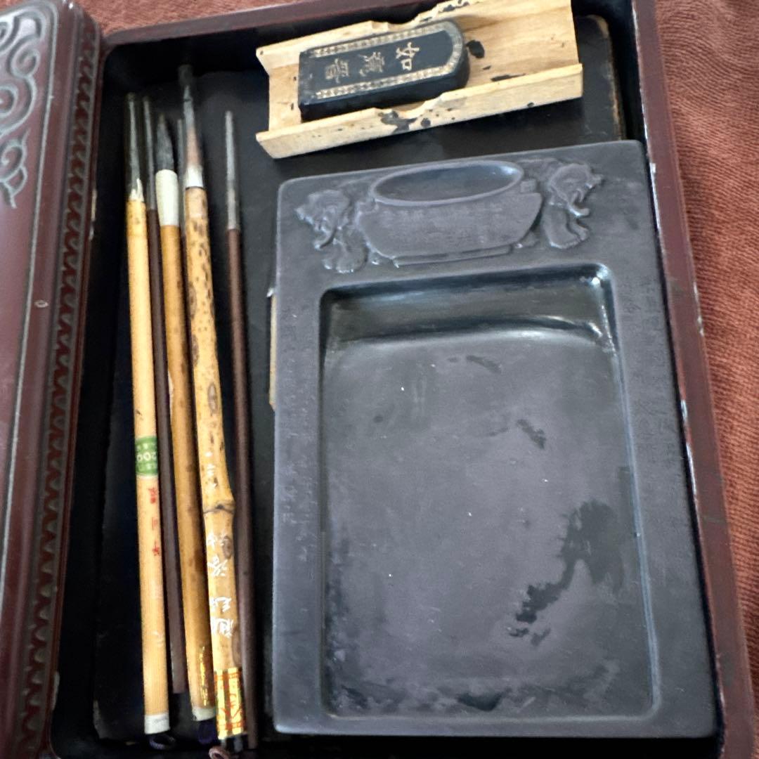 古硯，文房具，古美術，骨董品，家藏