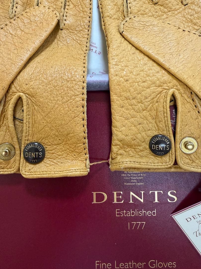 新品DENTS アンライニング ペッカリーレザー グローブ　CORKコルク 7H