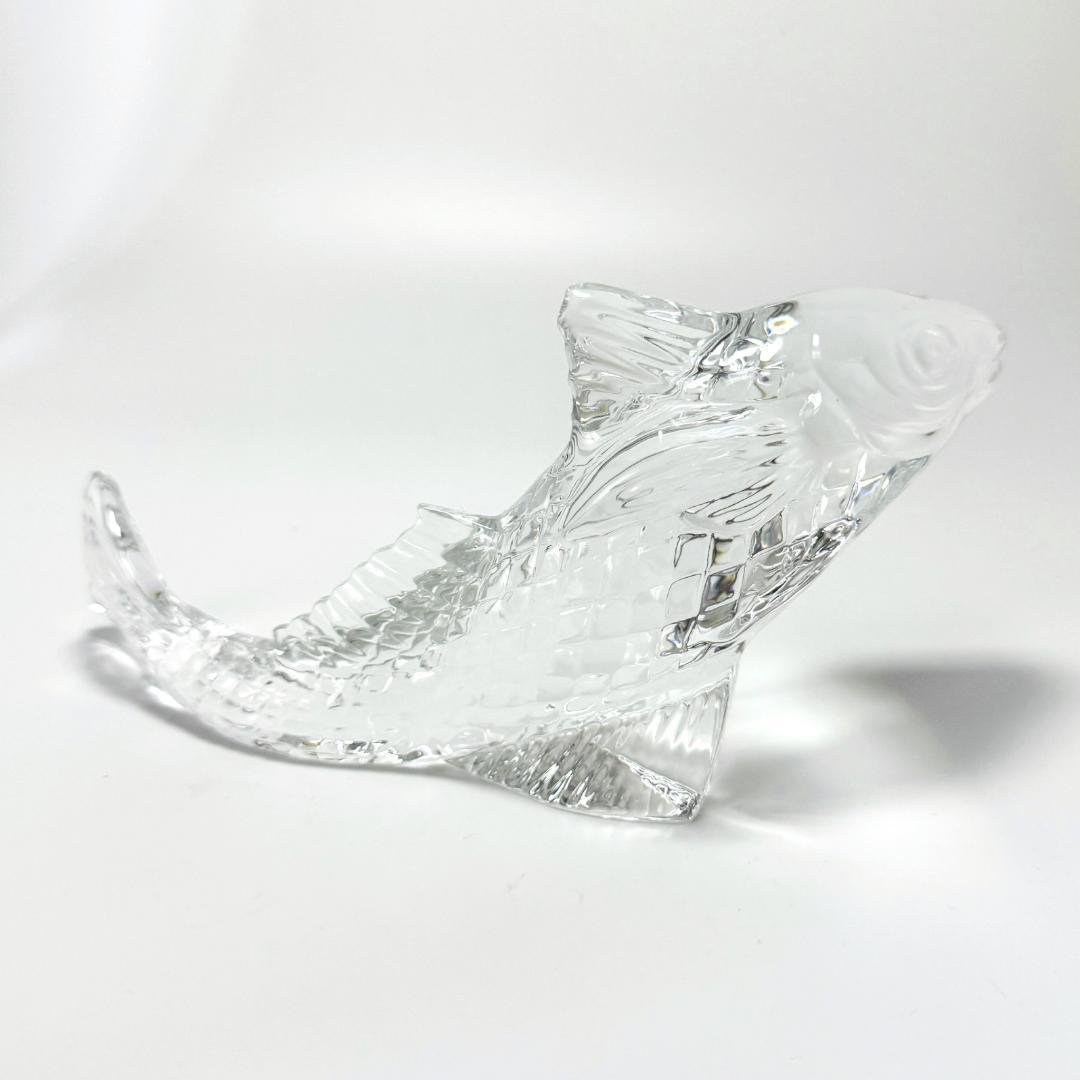 【バカラ】動物 鯉 置物 インテリア★美品★幸運/開運