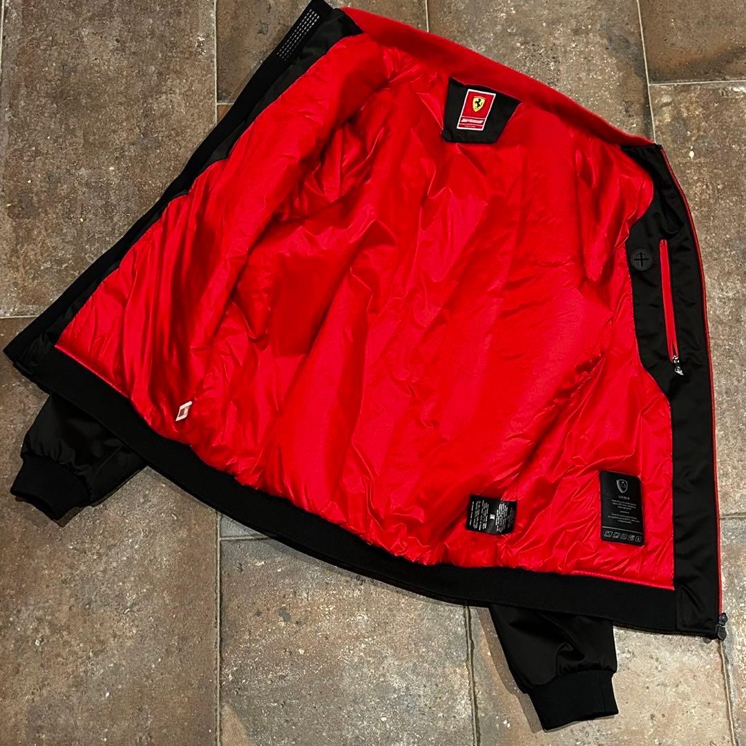 Ferrariフェラーリ フルジップ ボンバージャケットブラック 中綿 XL