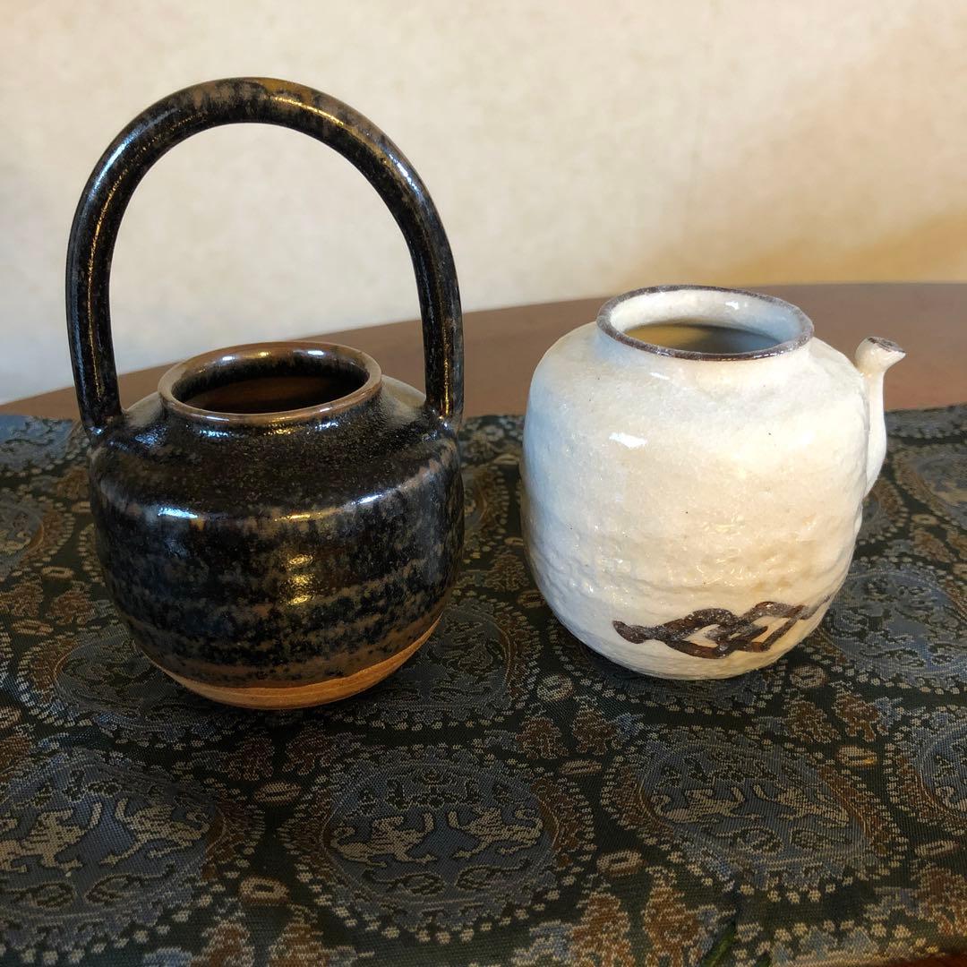 色変り　四滴茶入　山口錠鉄　茶道具