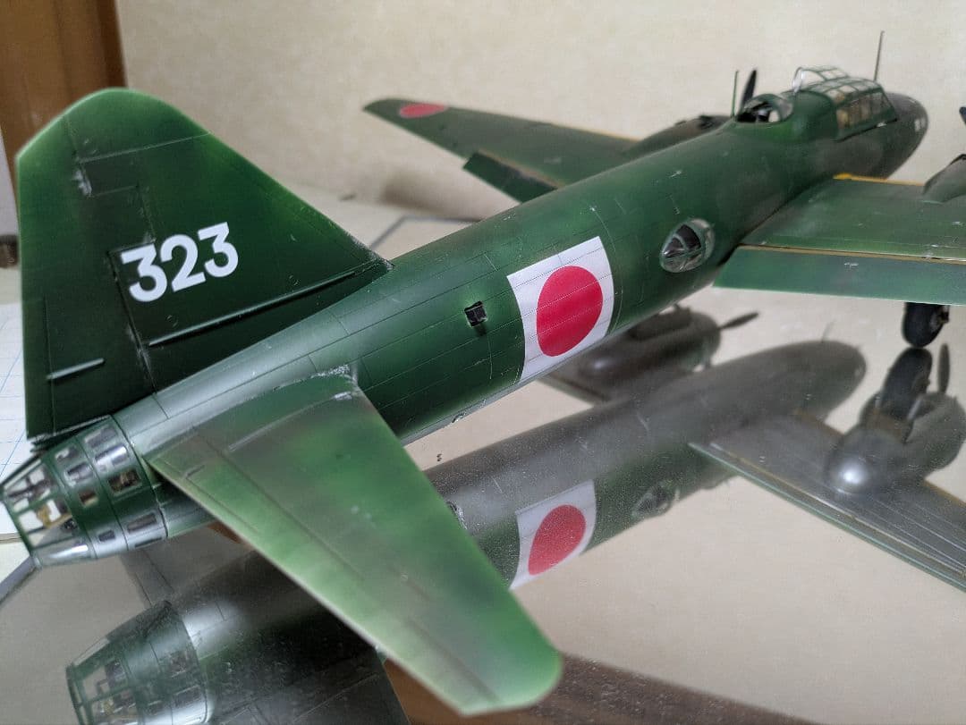 プロペラ回ります。タミヤ1/48完成品『一式陸攻11型』山本長官搭乗機