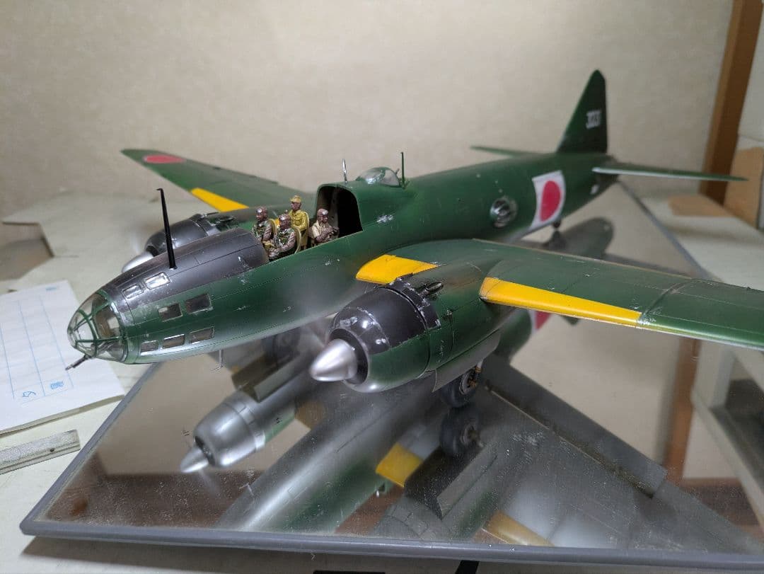 プロペラ回ります。タミヤ1/48完成品『一式陸攻11型』山本長官搭乗機