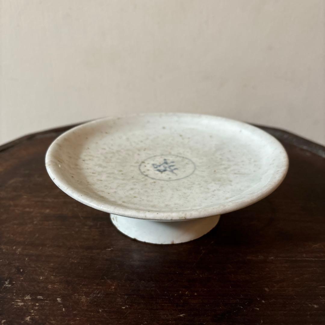 李朝染付祭器　台皿　その⑧ 白磁　古美術　アンティーク　朝鮮古陶磁　白洲正子