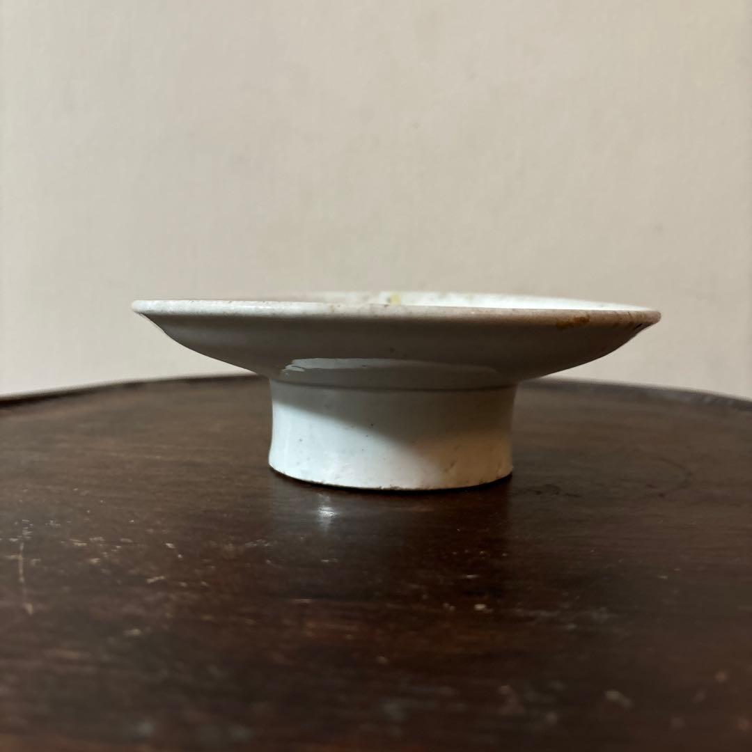 李朝染付祭器　台皿　その⑧ 白磁　古美術　アンティーク　朝鮮古陶磁　白洲正子