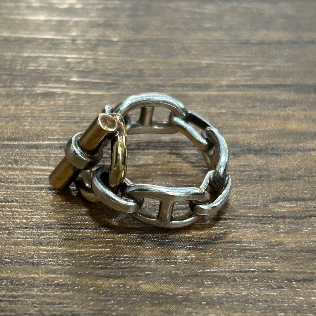 【HERMES】シェーヌダンクル コンビ リング Vintage　※即購入お断り