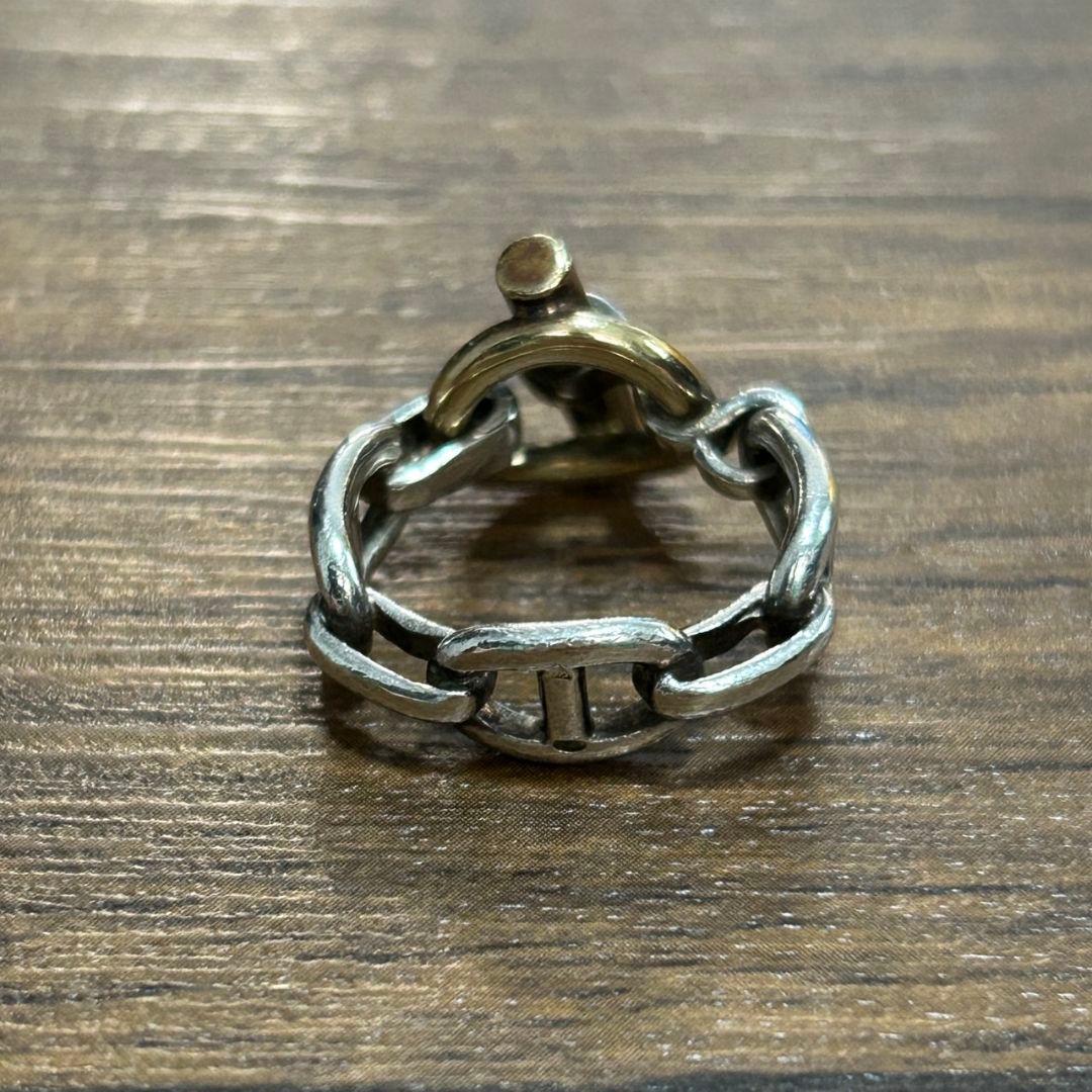 【HERMES】シェーヌダンクル コンビ リング Vintage　※即購入お断り