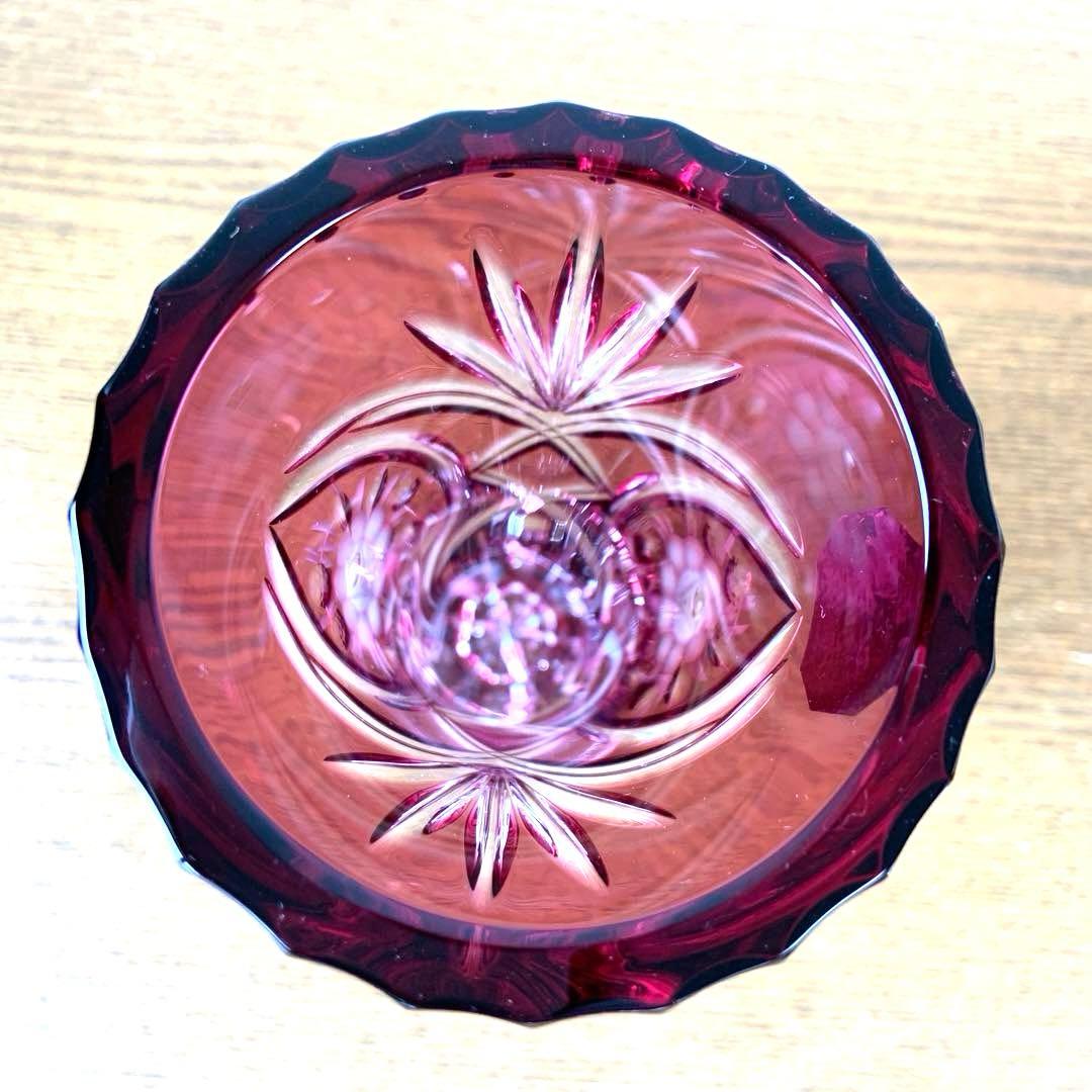 新品 ドイツ製 ドレスデン クリスタル ガラス 切子 花瓶 フラワーベース