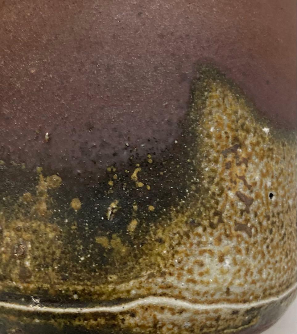 B457b「備前 花入」紀文春造　共布共箱　伊部　備前焼　日本六古窯