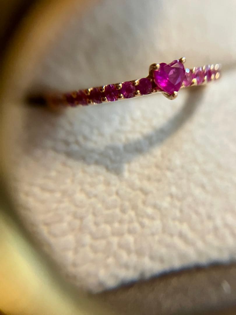 ネ*コ様 1月3日までの出品です＊ソ付＊K18PGルビー＆ピンクサファイアリング