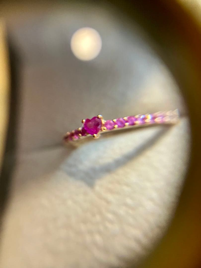 ネ*コ様 1月3日までの出品です＊ソ付＊K18PGルビー＆ピンクサファイアリング