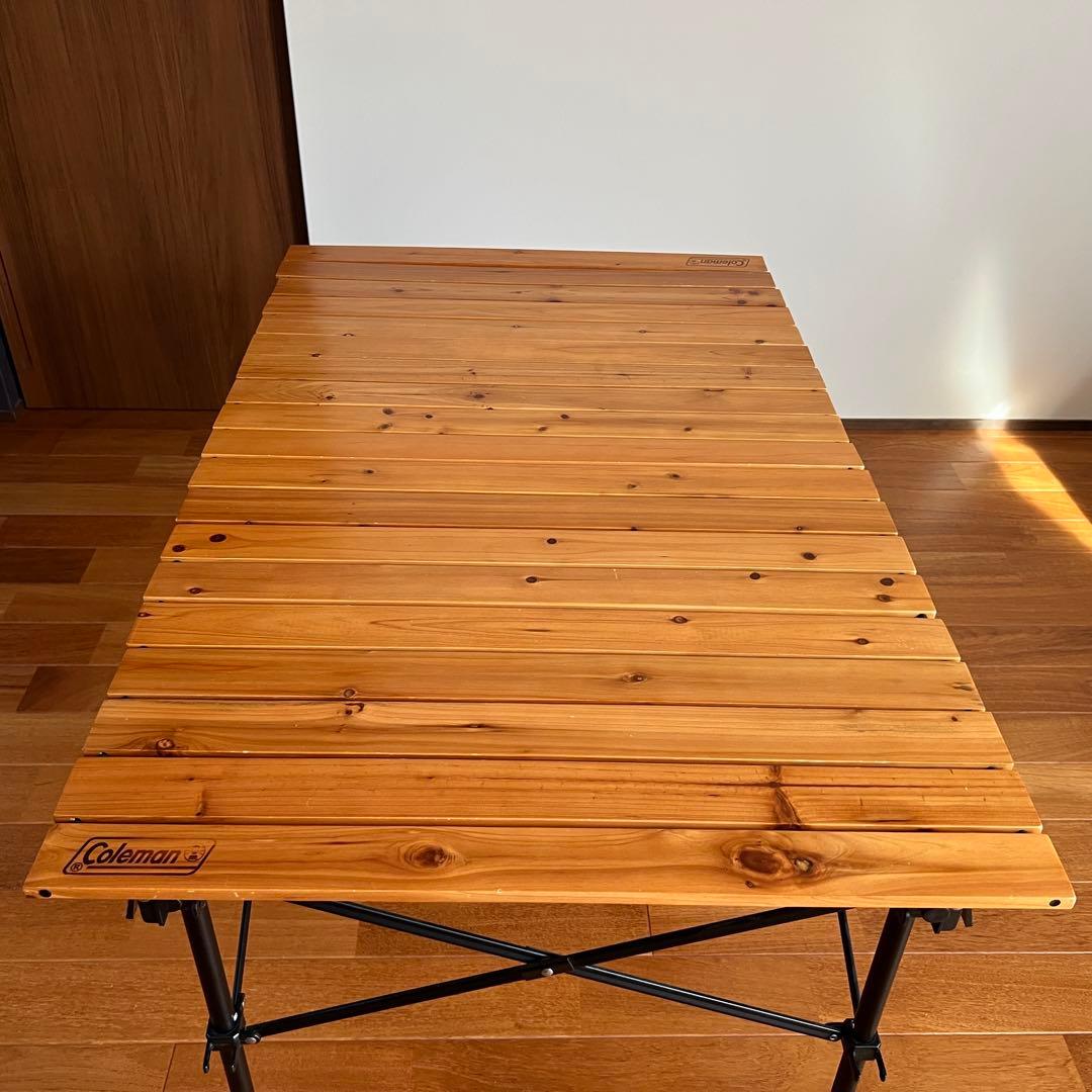 【ブラック限定品】 Coleman ウッドロールテーブル110
