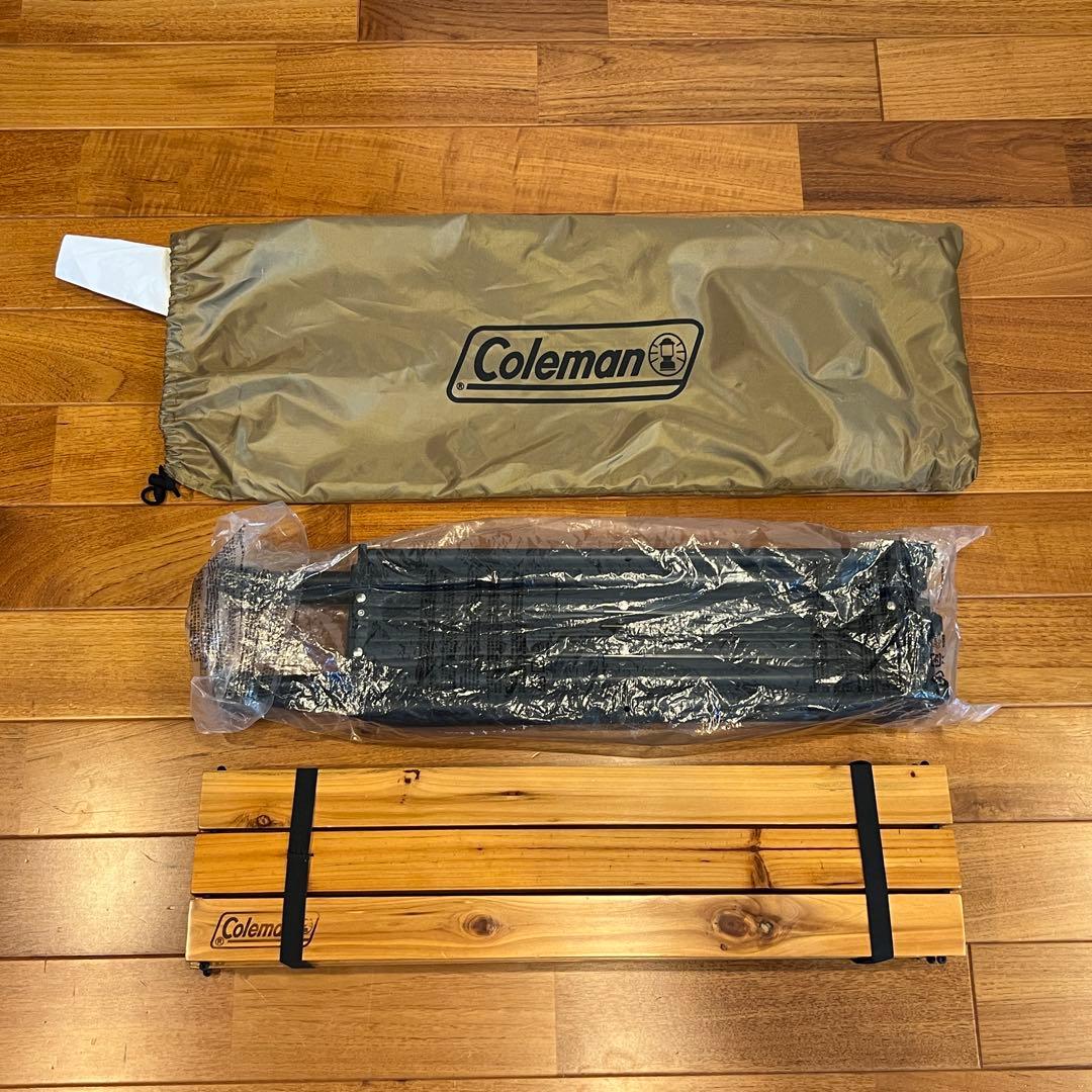 【ブラック限定品】 Coleman ウッドロールテーブル110