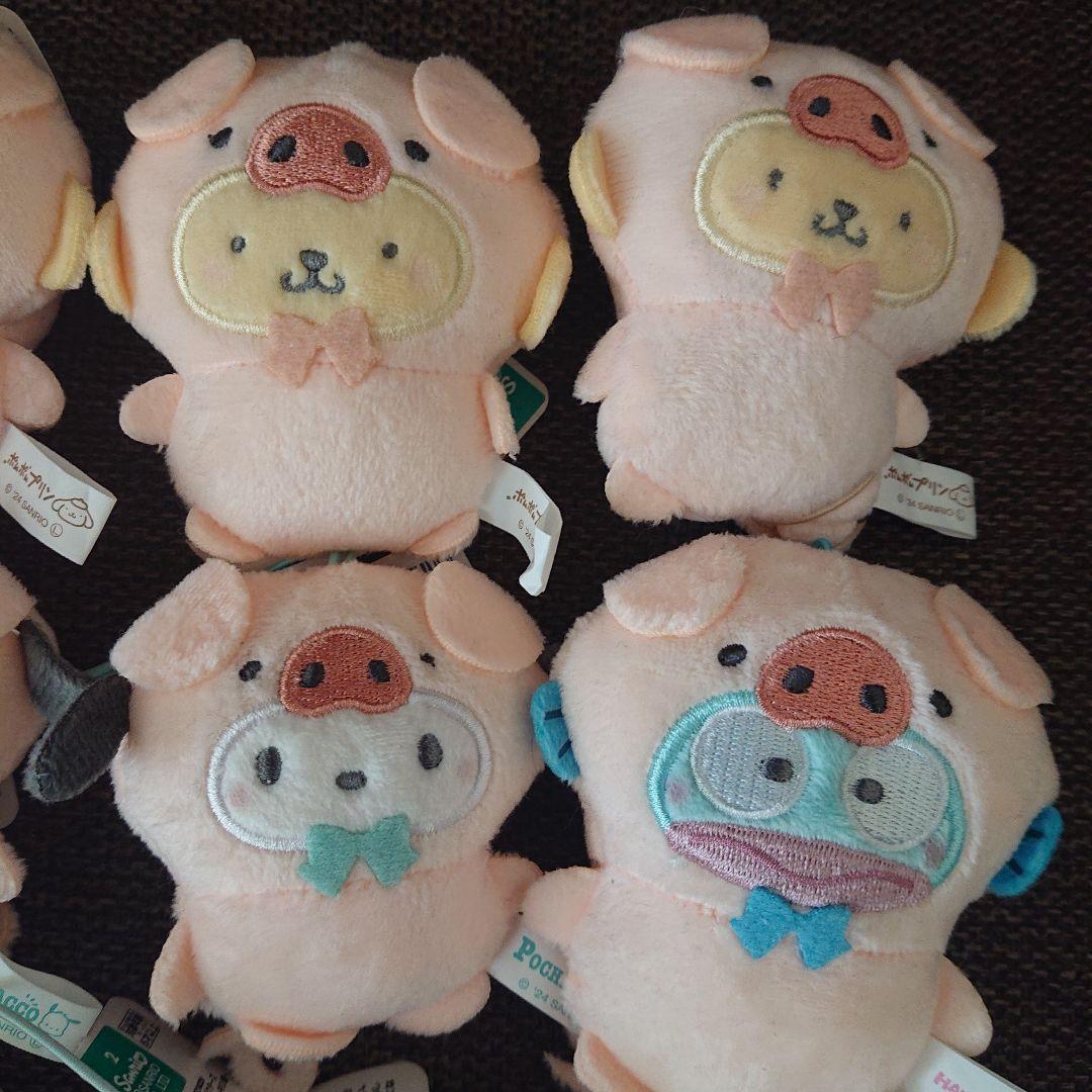 ナムコ限定 サンリオ どうぶつ着ぐるみマスコット こぶた キリン コアラ 16個